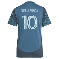 Women's adidas Pedro de la Vega Blue Seattle Sounders FC 2025 The Salish Sea Kit Replica Player Jersey