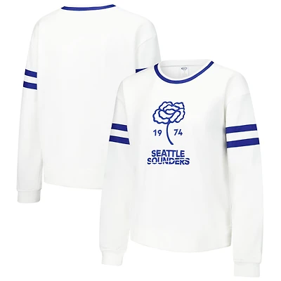 Haut à manches longues Borough blanc Seattle Sounders FC pour femme