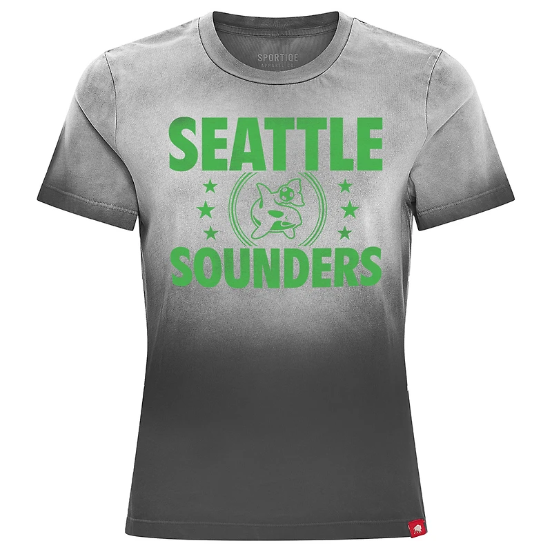 Women's Sportiqe Charcoal Seattle Sounders FC Arcadia T-Shirt