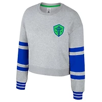 Sweat-shirt court Scrimmage Stadium Essentials pour femme, gris chiné, Seattle Sounders FC