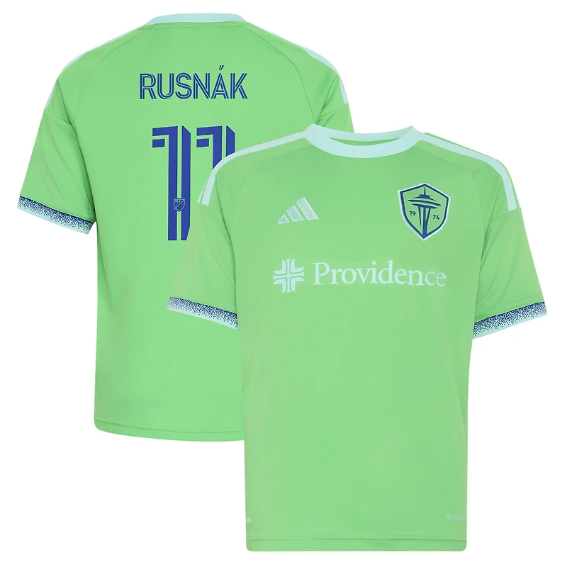 Youth adidas Albert Rusnak Rave Green Seattle Sounders FC The Evergreen State Kit Replica Jersey
