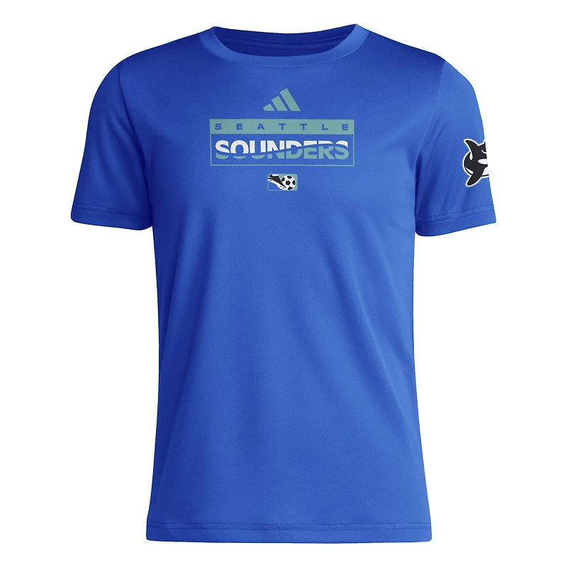 T-shirt adidas bleu pour jeunes Seattle Sounders FC 2025 Archive Collection Jersey Hook