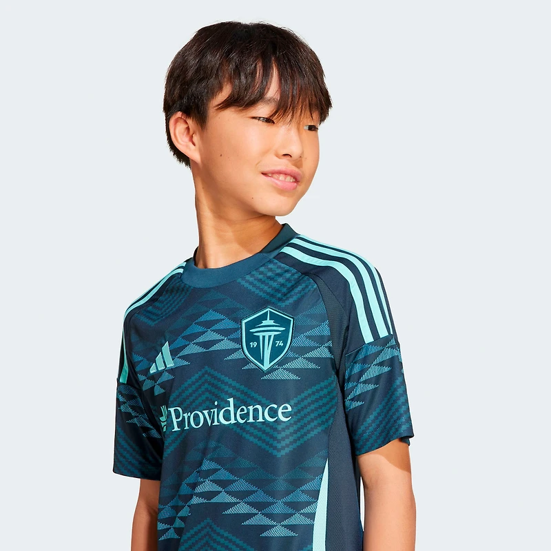 Youth adidas Blue Seattle Sounders FC 2025 The Salish Sea Kit Replica Jersey