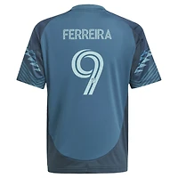 Maillot de joueur réplique du kit The Salish Sea 2025 des Seattle Sounders FC bleu adidas Jesus Ferreira pour jeunes