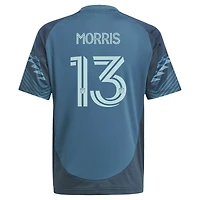 Maillot de joueur réplique du kit The Salish Sea 2025 des Seattle Sounders FC pour jeunes adidas Jordan Morris Blue