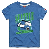 Youth Homage  Blue Seattle Sounders FC MLS x Peanuts Snoopy Graphic Tri-Blend T-Shirt
