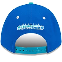 Casquette ajustable New Era bleue Seattle Sounders FC 2025 Jersey Hook 9FORTY M-Crown pour jeune