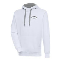 Men's Antigua White Seattle Steelheads Victory Pullover Hoodie