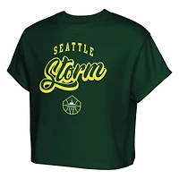 T-shirt court vert Seattle Storm City Pennant pour jeunes filles