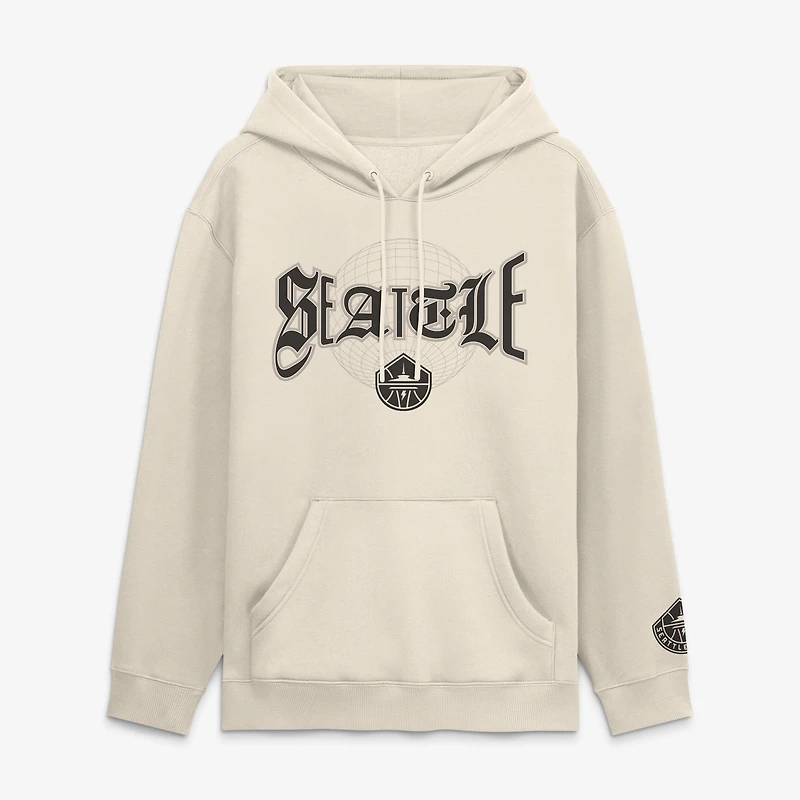 Men's Fanatics  Cream Seattle Storm Legacy Fleece Pullover Hoodie