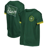 Maillot de baseball New Era vert Seattle Storm pour homme, édition spéciale repêchage WNBA 2026.