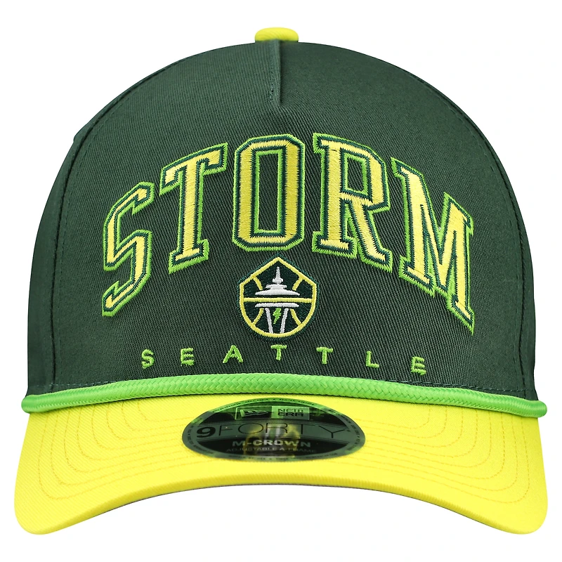 Casquette ajustable New Era Seattle Storm Bold Arch COOLERA 9FORTY A-Frame M-Crown pour homme