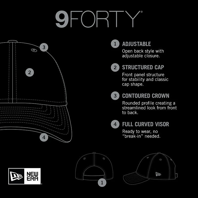 Men's New Era  White Seattle Storm Primary Logo 9FORTY Adjustable Hat