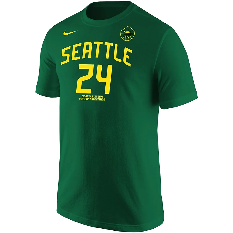 Men's Nike Jewell Loyd Green Seattle Storm Explorer Edition Name & Number T-Shirt