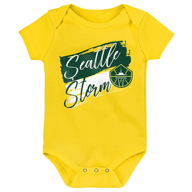 Newborn Outerstuff Seattle Storm Destiny 3-Piece Creeper Set