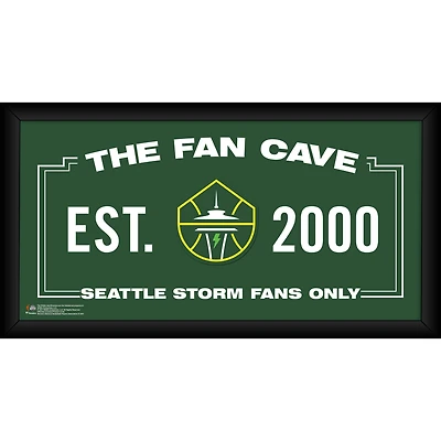 Collage de fan cave encadré de Seattle Storm 10" x 20"