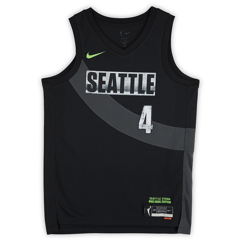 Skylar Diggins-Smith Seattle Storm Autographed Nike Black Rebel Edition Victory Player Jersey