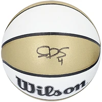 Ballon de basket-ball d'intérieur/extérieur Wilson doré et blanc autographié par Skylar Diggins-Smith Seattle Storm