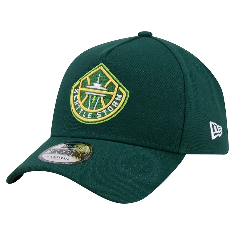 Casquette ajustable unisexe New Era verte Seattle Storm Core Logo A-Frame 9FORTY