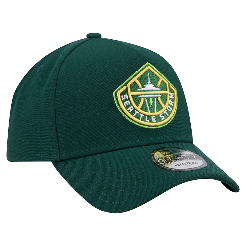 Casquette ajustable unisexe New Era verte Seattle Storm Core Logo A-Frame 9FORTY