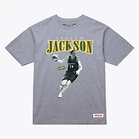 T-shirt unisexe Mitchell & Ness Lauren Jackson Heather Gray Seattle Storm Court Origins Player Boyfriend pour femmes
