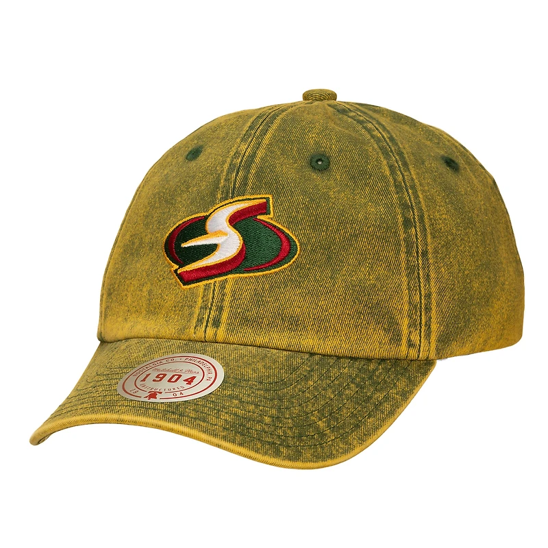 Casquette unisexe Mitchell & Ness jaune Seattle Storm Legendary 1904 à sangle ajustable