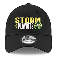 Casquette ajustable unisexe New Era noire Seattle Storm 2025 WNBA Playoffs 9TWENTY