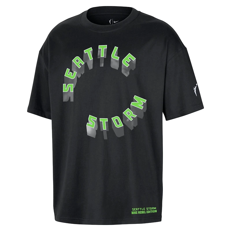 Unisex Nike Black Seattle Storm Standard Issue Rebel Edition T-Shirt