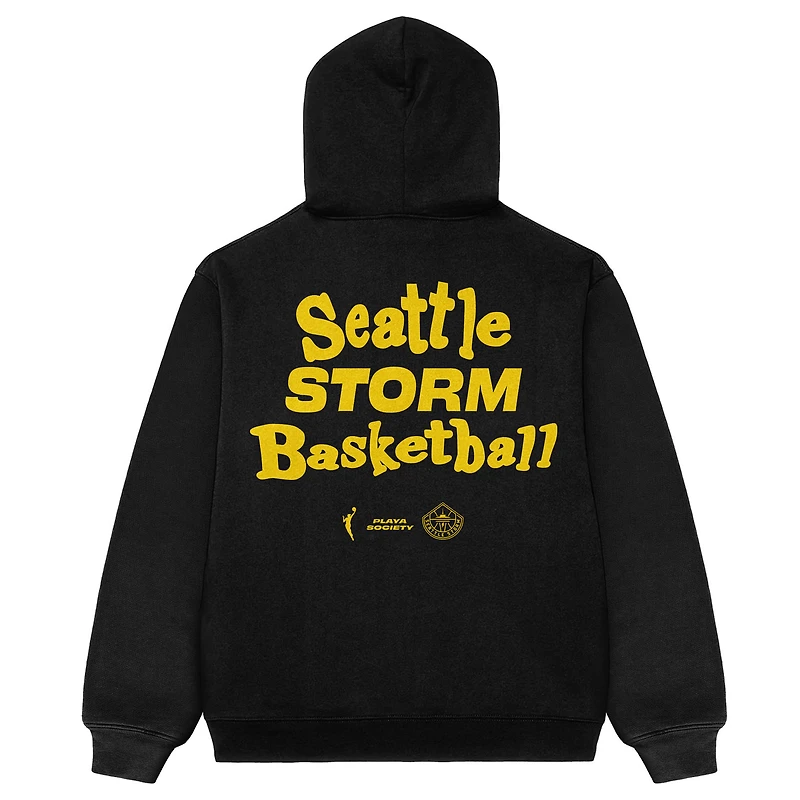 Sweat à capuche unisexe noir de l'équipe Seattle Storm Playa Society