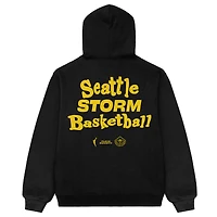 Sweat à capuche unisexe noir de l'équipe Seattle Storm Playa Society