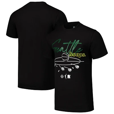 Unisex round21 Black Seattle Storm Home Court T-Shirt