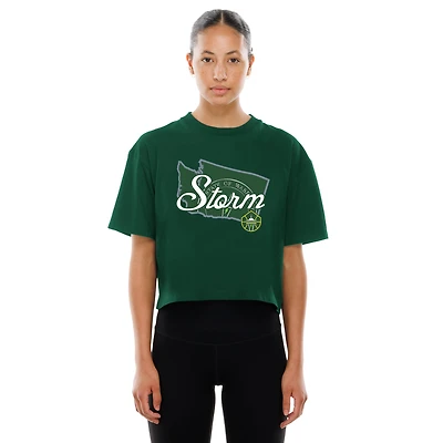 Women's New Era Green Seattle Storm 2026 WNBA Draft Hometown Boxy T-Shirt
