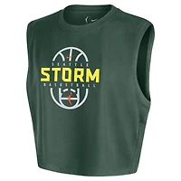 Women's Nike Green Seattle Storm 2026 Authentic On-Court Sleeveless Cropped T-Shirt