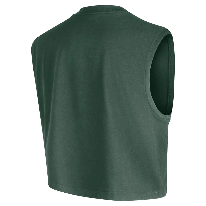 Women's Nike Green Seattle Storm 2026 Authentic On-Court Sleeveless Cropped T-Shirt