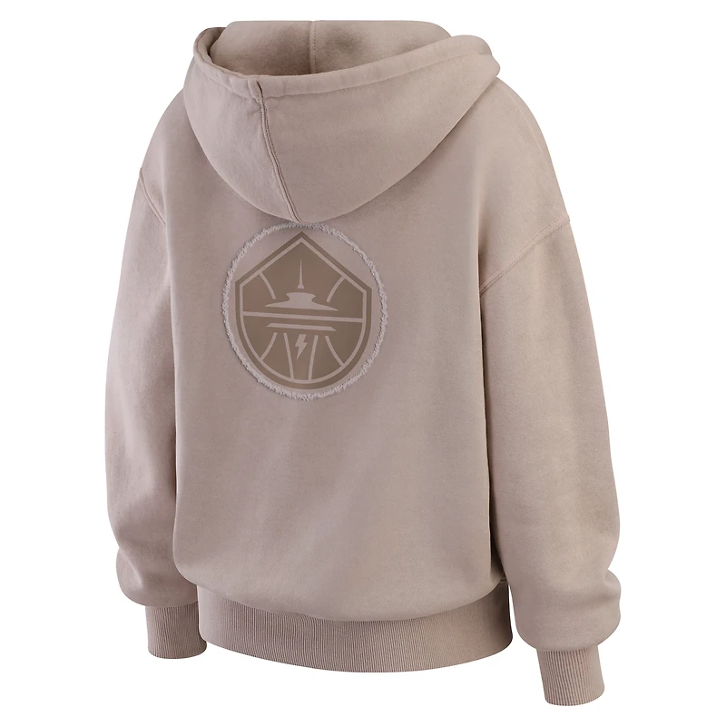 Pull ras du cou délavé Seattle Storm Tan pour femme par Erin Andrews