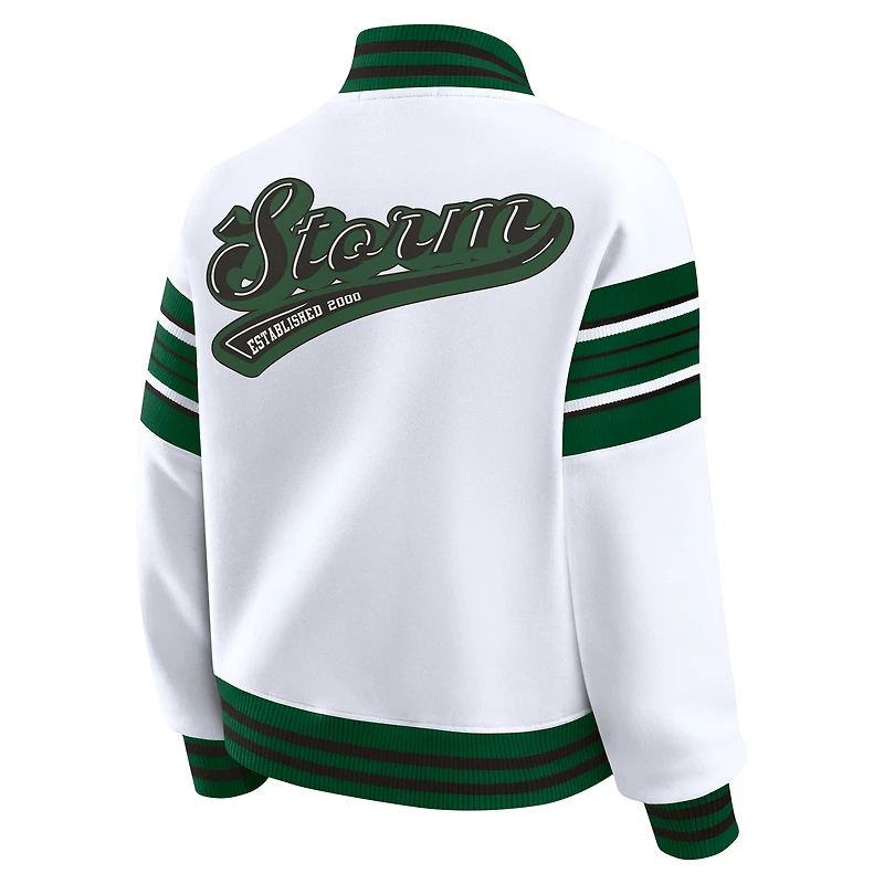 Veste polaire à boutons-pression Seattle Storm blanche/verte pour femme WEAR by Erin Andrews