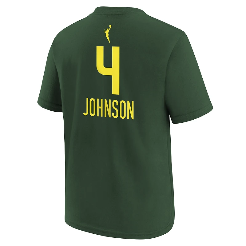 Youth Nike Flau'jae Johnson Green Seattle Storm Explorer Edition Name & Number T-Shirt