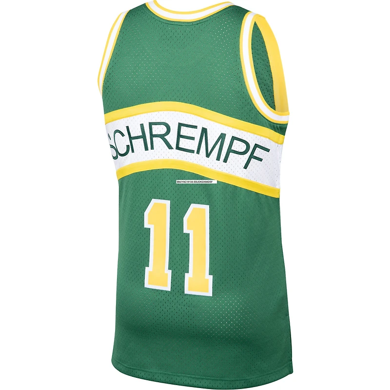 Men's Mitchell & Ness Detlef Schrempf Green Seattle SuperSonics 1994/95 Hardwood Classics Swingman Jersey