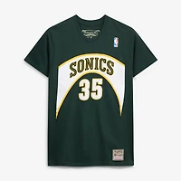 T-shirt Mitchell & Ness Kevin Durant vert Seattle SuperSonics Hardwood Classics pour homme, avec nom et numéro brodés