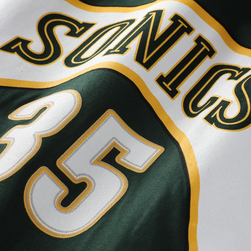 T-shirt Mitchell & Ness Kevin Durant vert Seattle SuperSonics Hardwood Classics pour homme, avec nom et numéro brodés