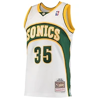 Men's Mitchell & Ness Kevin Durant White Seattle SuperSonics Hardwood Classics Swingman Jersey