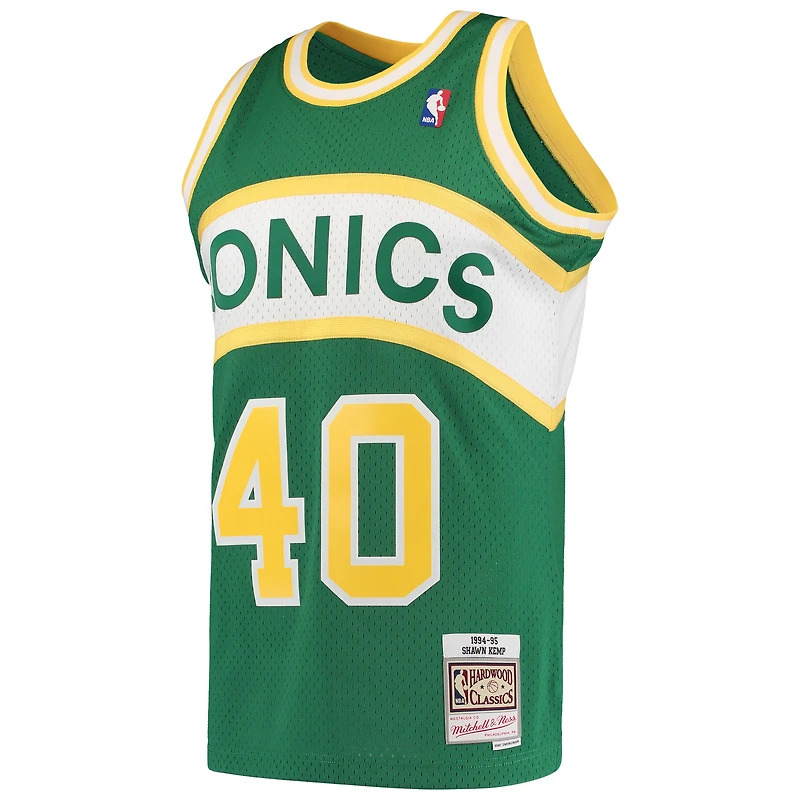Men's Mitchell & Ness Shawn Kemp Green Seattle SuperSonics 1994/95 Hardwood Classics Swingman Jersey