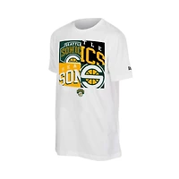 Men's New Era  White Seattle SuperSonics Block Logo T-Shirt
