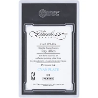 Ray Allen Seattle SuperSonics 2015-16 Panini Flawless Cyan Printing Plate #PI-RA #1/1 SGC Authenticated Auth Card