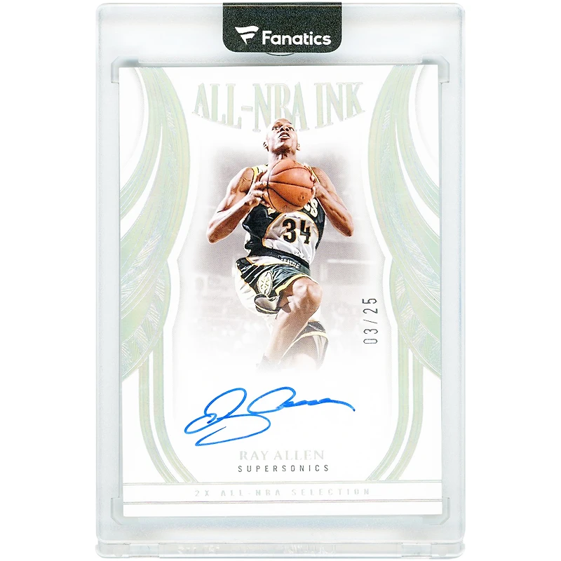 Ray Allen Seattle SuperSonics Autographed 2024-25 Panini Flawless All-NBA Ink #ANB-RAY #3/25 Card