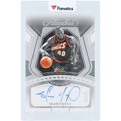 Shawn Kemp Seattle SuperSonics Autographed 2023-24 Panini Flawless Shade Signatures #FSS-KMP #21/25 Card