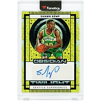 Shawn Kemp Seattle SuperSonics Autographed 2024-25 Panini Obsidian Twilight Gold Etch #TS-SKS #10/10 Card