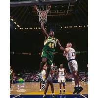 Shawn Kemp Seattle SuperSonics Unsigned Hardwood Classics Driving Dunk vs. Golden State Warriors Photograph
