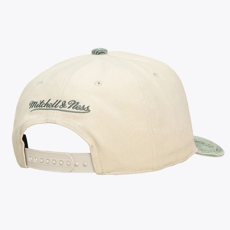 Unisex Mitchell & Ness Cream/Green Seattle SuperSonics Faded Pro Snapback Hat