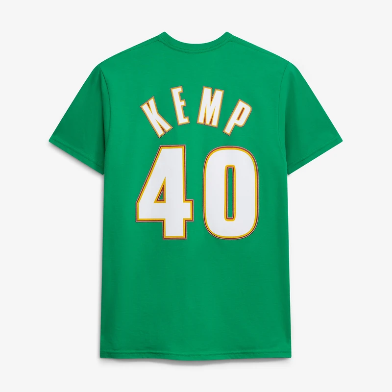 T-shirt unisexe Mitchell & Ness Shawn Kemp vert Seattle SuperSonics avec nom et numéro